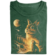 Vintage Moonlit Rabbit T-Shirt – Aesthetic Cottagecore Bunny Nature Tee