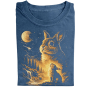 Vintage Moonlit Rabbit T-Shirt – Aesthetic Cottagecore Bunny Nature Tee