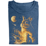 Vintage Moonlit Rabbit T-Shirt – Aesthetic Cottagecore Bunny Nature Tee