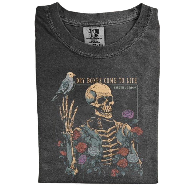 Dry Bones Come to Life – Ezekiel 37 Christian Graphic T-Shirt