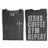 Jesus Coffee Gym Repeat Tee