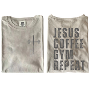 Jesus Coffee Gym Repeat Tee