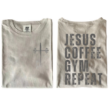 Jesus Coffee Gym Repeat Tee