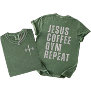 Jesus Coffee Gym Repeat Tee