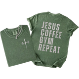 Jesus Coffee Gym Repeat Tee