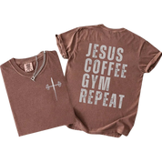 Jesus Coffee Gym Repeat Tee