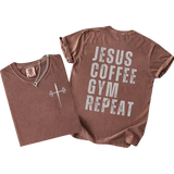 Jesus Coffee Gym Repeat Tee