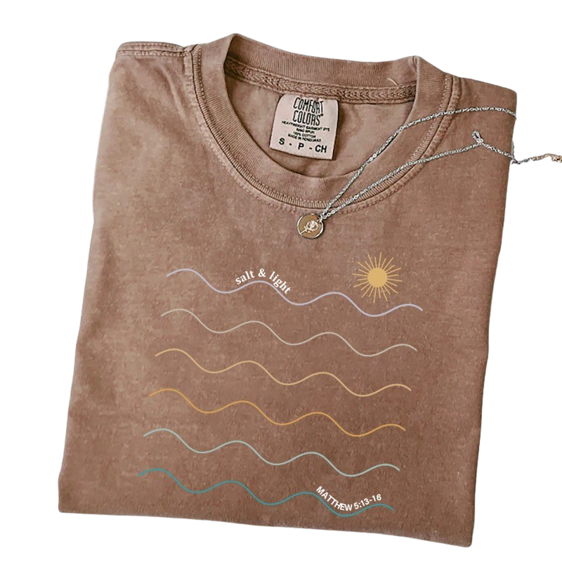 Salt & Light Christian T-Shirt – Matthew 5:13-16 Minimalist Faith Tee